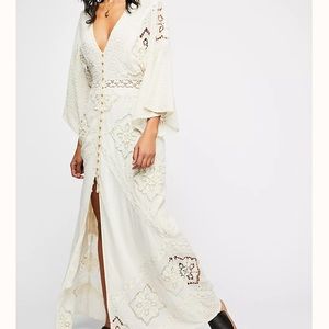 FREE PEOPLE Summer Girl Ivory Maxi Dress Size 6